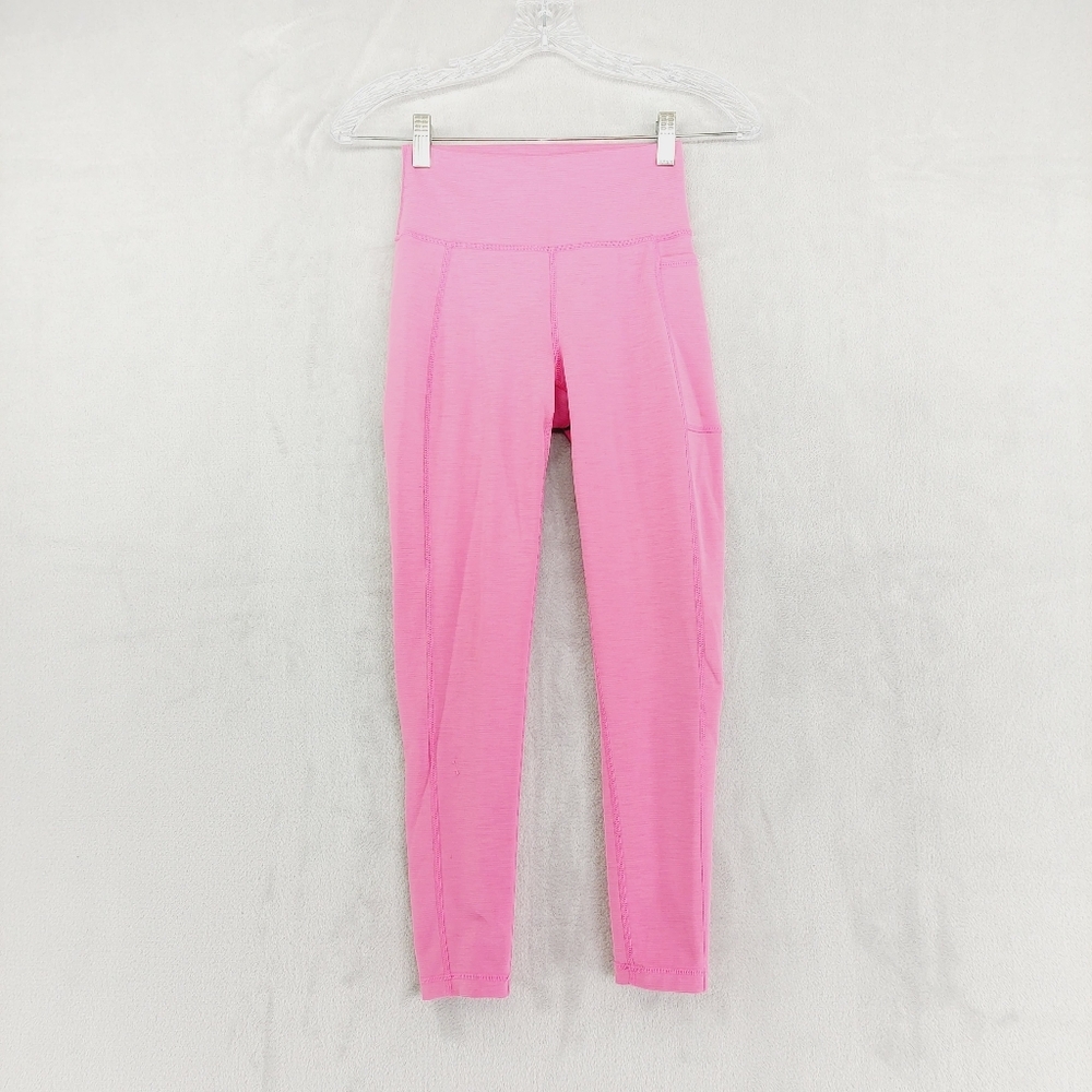Sweaty Betty Pink Pull On Gym Yoga Activewear Leggings P4495